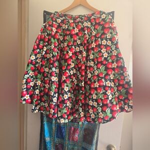 Hell Bunny Strawberry Blossom Swing Skirt Rockabilly Retro